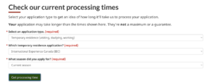 Check our current processing times